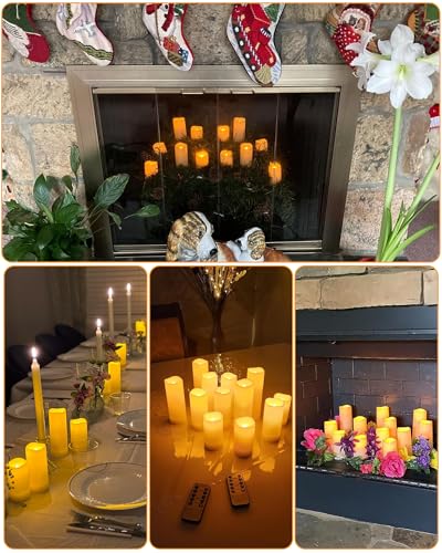 Enido 12 Pc Led Candles Flickering Flameless Candles With Remote & Timer For Romantic Ambiance thumb #7