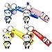 Panda Schlüsselanhänger 4 Stück, 3D Anime Panda Weibliche Niedliche Cartoon Auto Schlüsselanhänger,Panda Thema Schlüsselanhänger zum Aufhängen Dekoration Ornament Souvenirs Geschenktüte