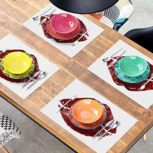 Set de table baiser de 6 pièces 30x45 cm antidérapant pour repas - 8