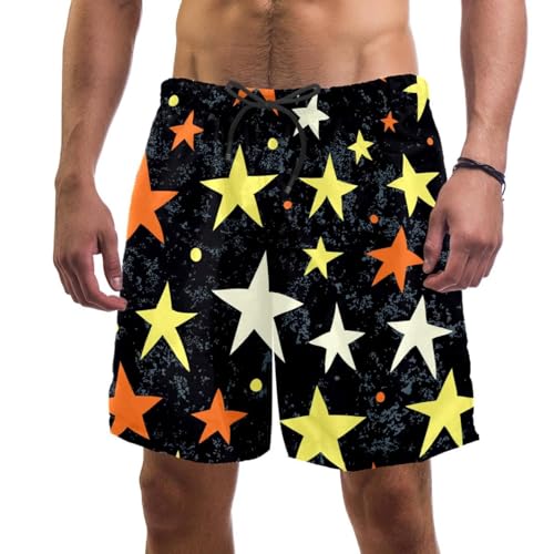Short de bain homme couleur étoiles maillot plage séchage rapide