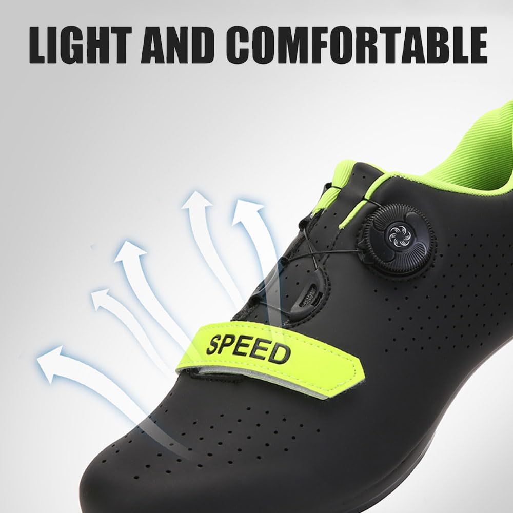 Zapatillas Ciclismo Montaña Zapatillas de Ciclismo Base Goma Antideslizante Ligeros Zapatos Bicicleta Montaña Hombre Calzado Bicicleta Sin Cleats 36EU-47EU