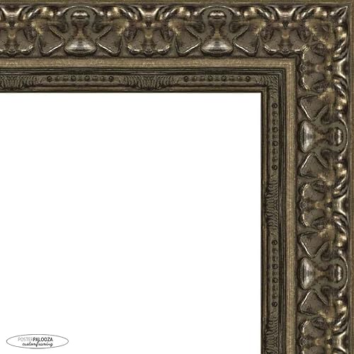 Miniatura 2 de Poster Palooza 20x40 Ornate Antique Silver Complete Wood Panoramic Frame with UV Acrylic, Foam Board Backing, & Hardware
