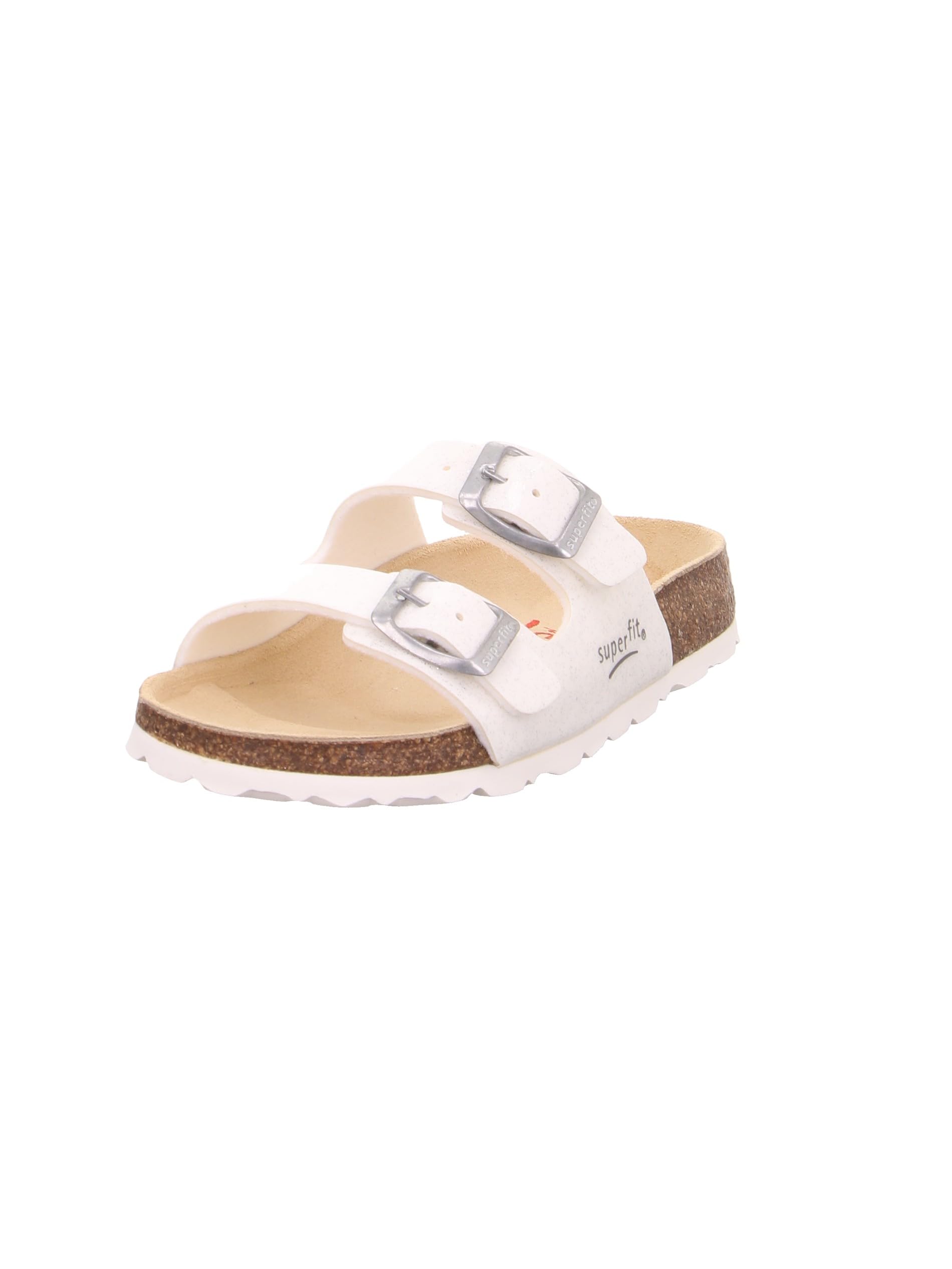 Superfit Girl's Fussbettpantoffel Slippers, White, 9.5 UK Child