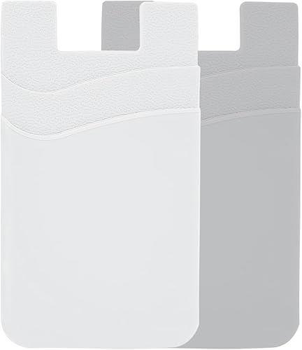 Práctica y versátil cartera para teléfono celular, se adhiere en la parte posterior del teléfono, bolsillo de silicona de alta calidad con adhesivo