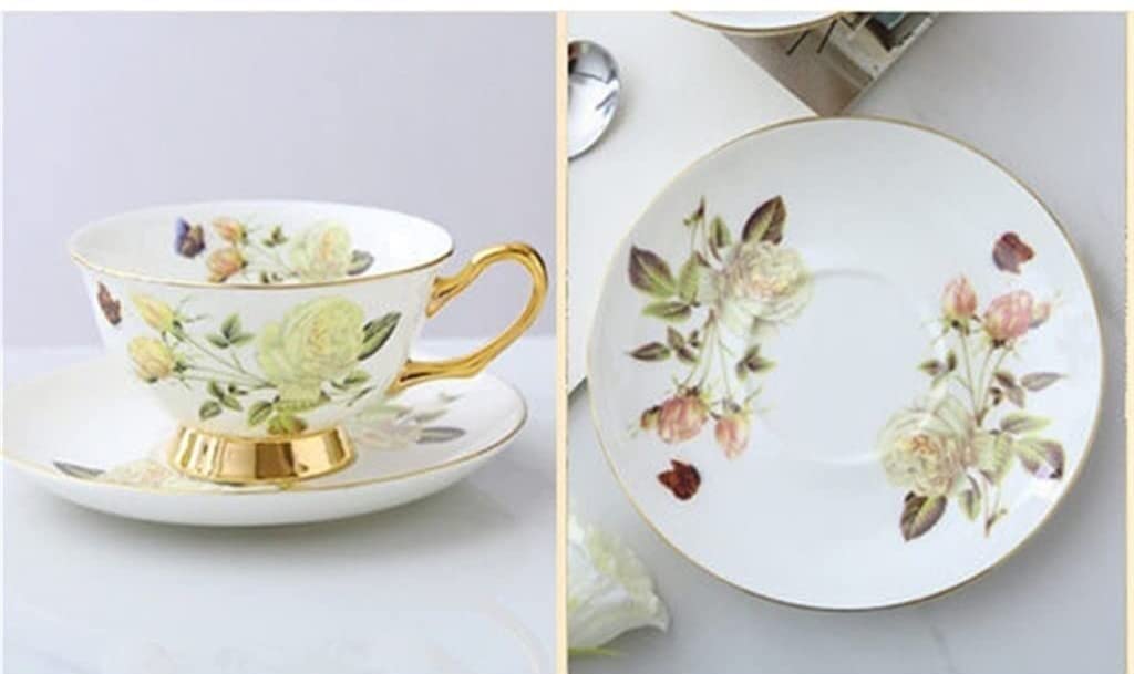Lekkie luksusowe kości róży China Zestaw kawy brytyjska porcelanowa herbata kawa kubek kubek kawy