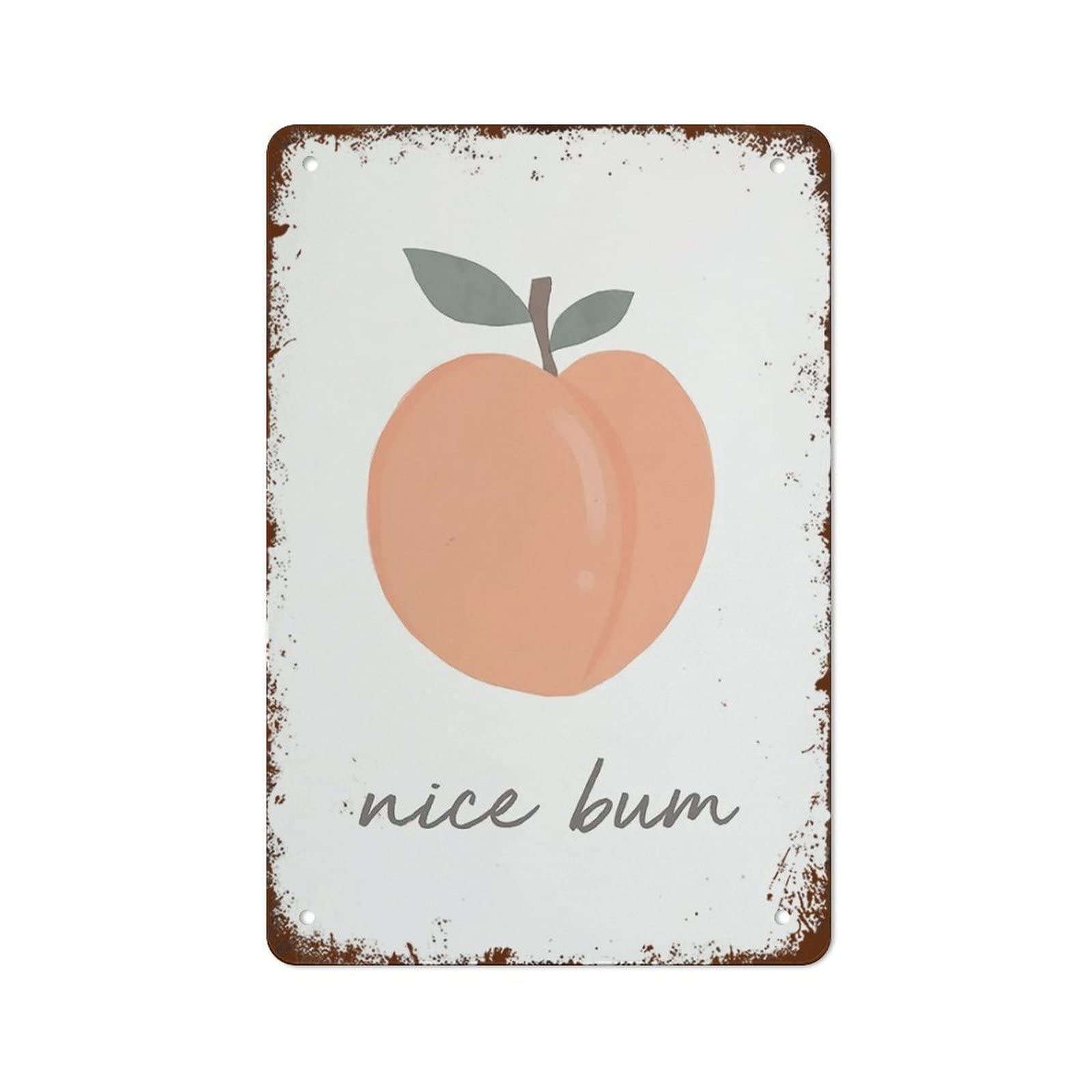 Nice Bum Print Bathroom Decor Bathroom Poster Toilet Print Wall Art Bathroom Sign Toilet Humour Funny Art Wall Decor Poster Metal Sign 8X12 Inches