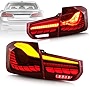 VLAND Full OLED Sequential Upgrade Tail Lights Compatible for [BMW M3 / 3 Series F30 F35 F80 Sedan 6th Gen 2012 2013 2014 2015 2016 2017 2018] with Dragon Scales Running Light, YAB-BW-0293A