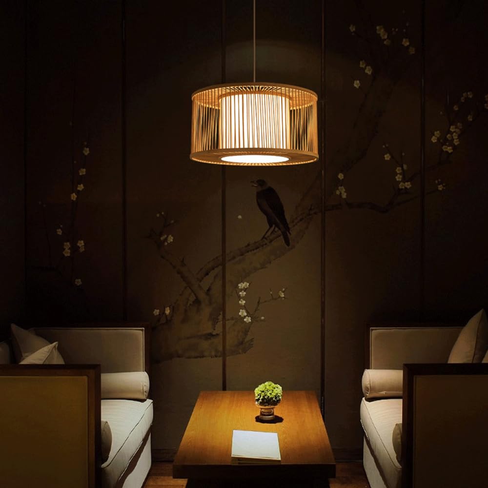 Chińska Lampa Wisząca Z Bambusa, Oświetlenie Sufitowe Z Bambusa, Wiszące, Do Sypialni, Restauracji, Herbaciarni, Baru, Jadalni, Żyrandoli, Oświetlenie Szynowe Do Salonu, Jadalni, Baru CJSLXGBL
