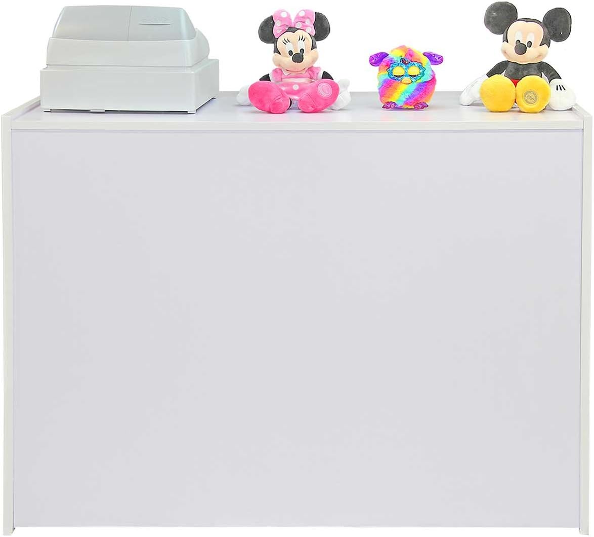 Front view of a single A1200 Monster Shop Zodiac Collection Gloss White Counter.