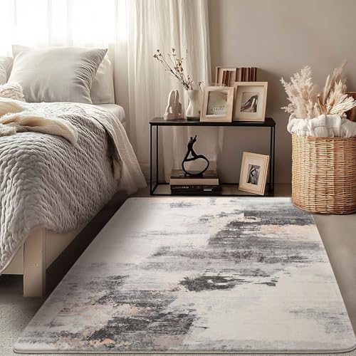 Small Rugs Bedroom 80x120 Carpet Soft Memory Foam Short Pile Modern Abstract Area Rug for Living Room Floor Mat for Indoor Decor