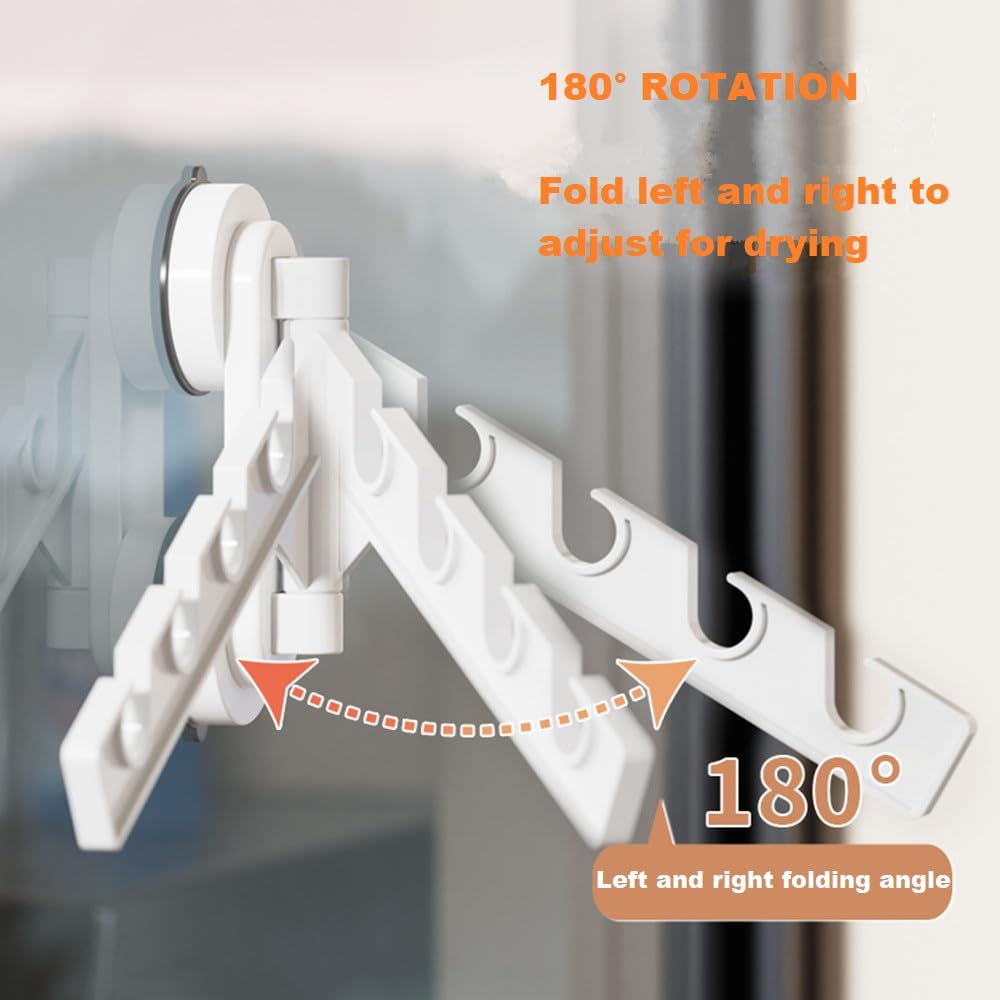 Tendederos Plegables de Pared,Perchero de Pared con Ventosa,Tendedero Balcon Sin Perforaciones para Lavandería,Baño,Dormitorio