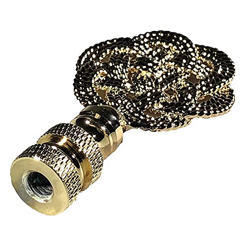 Image of Royal Designs, Inc. Decorative Celtic Knot Lamp Finial, Polished Brass - Pack of 2