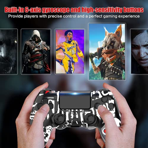 Yuyiu 【Upgraded】 Wireless Controller For Ps4 Remote Plays-Tation 4/Slim/Pro/Pc, Gaming Controllers With Dual Vibration Shock Speaker, Camo Red With Headphone Jack Touch Pad Six Axis Motion Control #TOP5