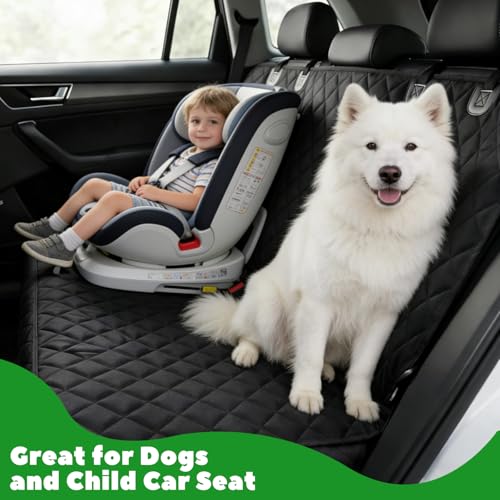 Waterproof Dog Car Seat Cover, Heavy Duty Non-Slip Scratch Proof Rear Seat Cover for Dogs with Side Wings, 136×120CM Universal Fit for Cars SUVs Trucks, Easy Clean Pet Car Hammock with Armrest Opening - Image 6