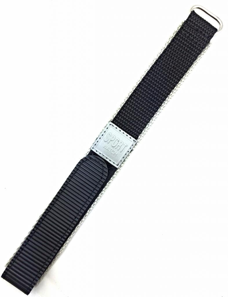 26mm Hadley-Roma MS915 Black Genuine Leather Watch Band with Double Tang Buckle to fit Luminox 135/72 26/24