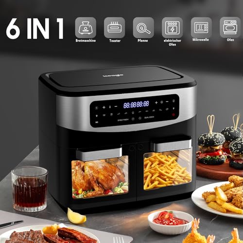 Iceagle 12L Oljefri Fritös med 10 Program och LED-Pekpanel