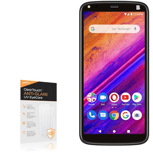 BoxWave Screen Protector Compatible With BLU G5 - ClearTouch Anti-Glare Anti-UV EyeCare (2-Pack), Filters out Harmful Blue Light Reduce Fatigue