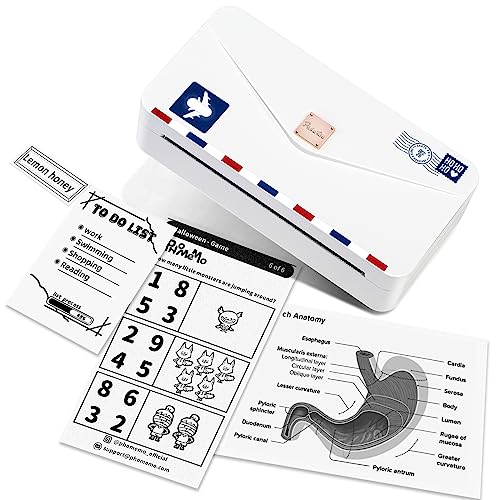 Phomemo Portable Thermal Printer M04As 4 Inch Mini Sticker Printer Bluetooth Mobile Photo Printer, Support 15/53/80/110Mm Printing Width, 300Dpi, Suitable For Photos, Notes, Memo, Chritstmas Gift #TOP25