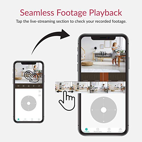 YI Indoor Wireless WiFi Security IP Camera, Smart Nanny Pet Dog Cat Cam with Night Vision, 2-Way Audio, Motion Detection, 360-degree, 1080p, Phone App, Works with Alexa and Google(White) - Thumbnail 7