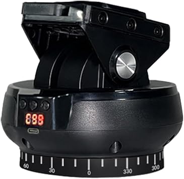 Jaywool YT-1200 Rotation Panoramic Remote Control Pan Tilt Motorized Tripod Electric Head Pan Tilt Black Plastic for Phones Cameras