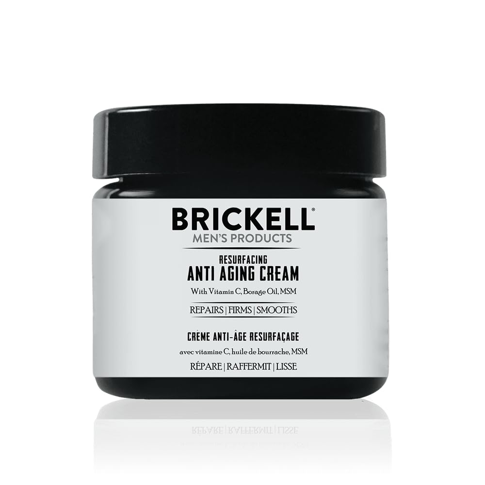 Brickell Men's Crema facial rejuvenecedora antienvejecimiento para hombres, humectante facial natural y orgánico, crema de vitamina C para arrugas, 59ml, perfumado