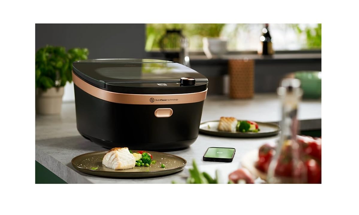 Mijoteur Philips Air Cooker Séries 7000 NX0960/96 1650 W Noir et Cuivre