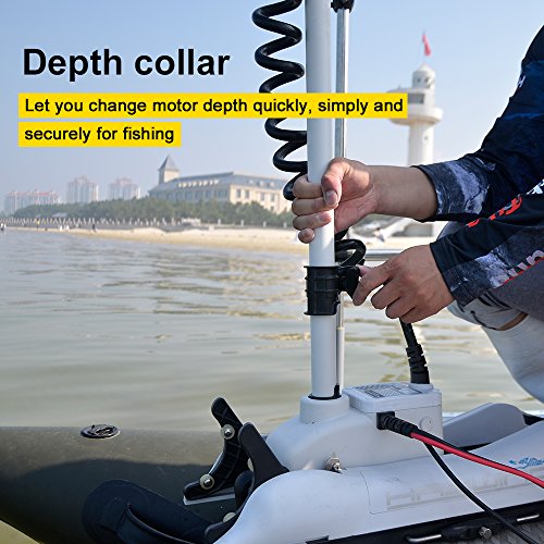 AQUOS Haswing White 12V 55LBS 48inch Bow Mount Trolling Motor with