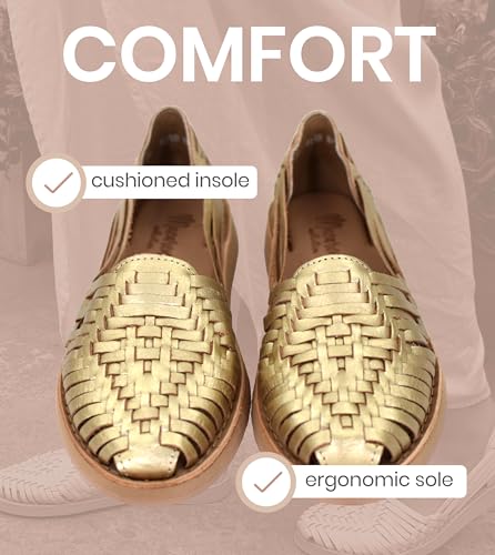 Image of Macarena Collection Womens Shoes Leather Sandals for Women | Huarache Handmade Mexican Sandals | Comfortable & Stylish Womens Sandals 4150