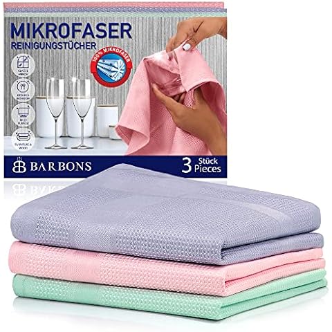 BARBONS Mikrofasertücher - Küchenhandtücher, Reinigungstücher ohne Putzmittel Cover