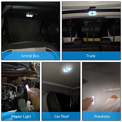 URAQT Auto Innen Beleuchtung, 2 Stück 150mAh LED KFZ Innenraumbeleuchtung USB Wiederaufladbare Mobilen Touch Schalterlicht für Auto… – Ansicht 6