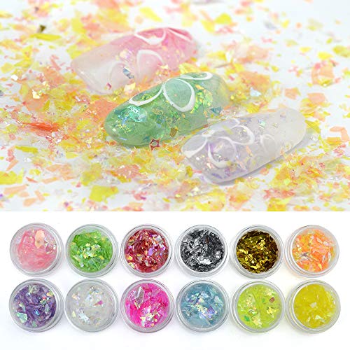QIMEIYA - Paillettes irrégulières en papier de verre - Pour décoration de bricolage Cover