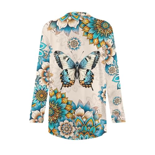 Image of Women's Lightweight Cardigans with Pockets Trendy Long Sleeve Open Front Cardigan Casual Tops Jackets Fall Oufits S-2XL