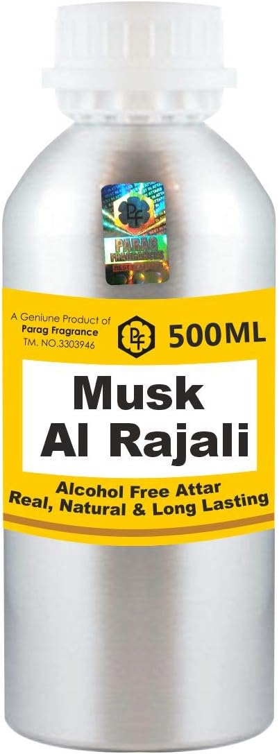 Parag Fragrances Musk Al Rajali Attar 500ml Wholesale Pack Attar (Alcohol Free, Long Lasting Attar For Men - Women