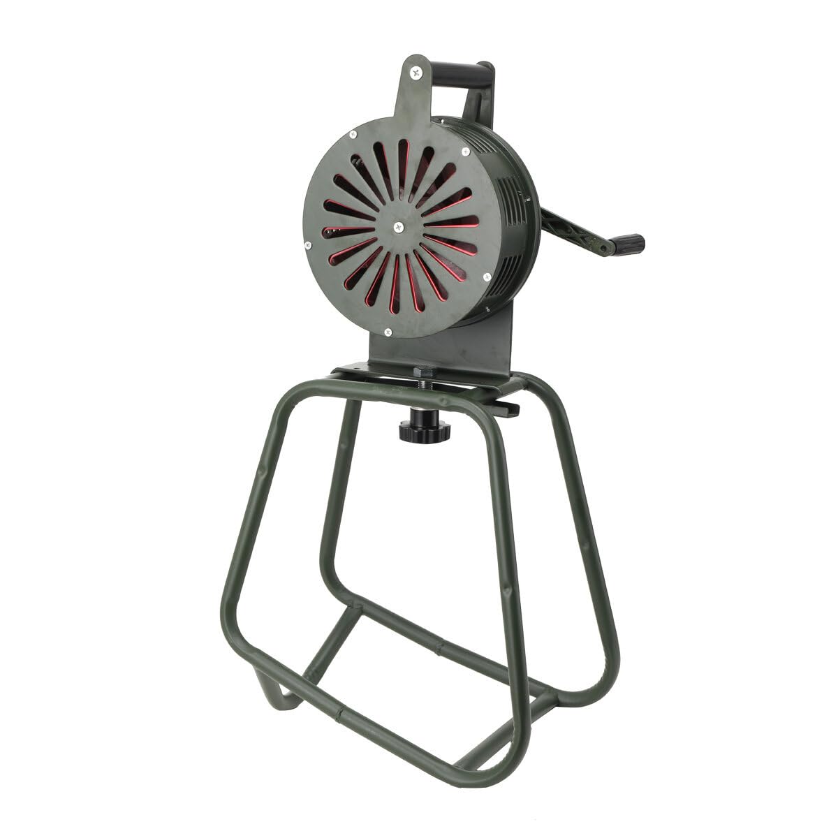 125 ± 2db Standsirene Aluminiumgehäuse Handsirene Alarmsirene Handhebelbetätigung Luftangriffssirene, Selbstschutz-Notsirene, Sirenenhorn für Industrie, Bauwesen, Fabriken mit Halterung