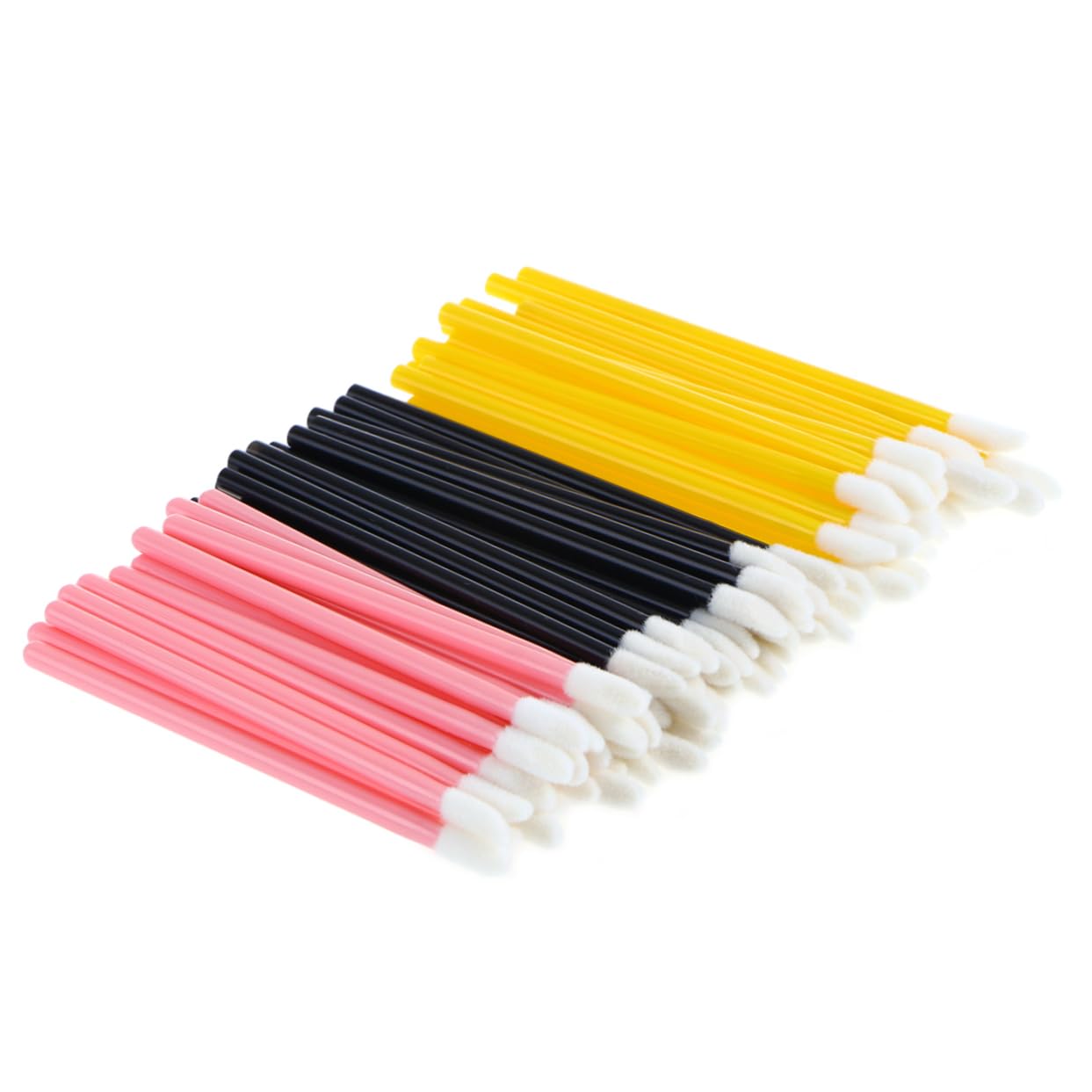 WOFASHPURET 300Pcs Disposable Lip Brush Applicator Makeup Tool Kits Black White Pink for Lip Gloss Lipstick Other Liquid Cosmetics Convenient Easy to Use