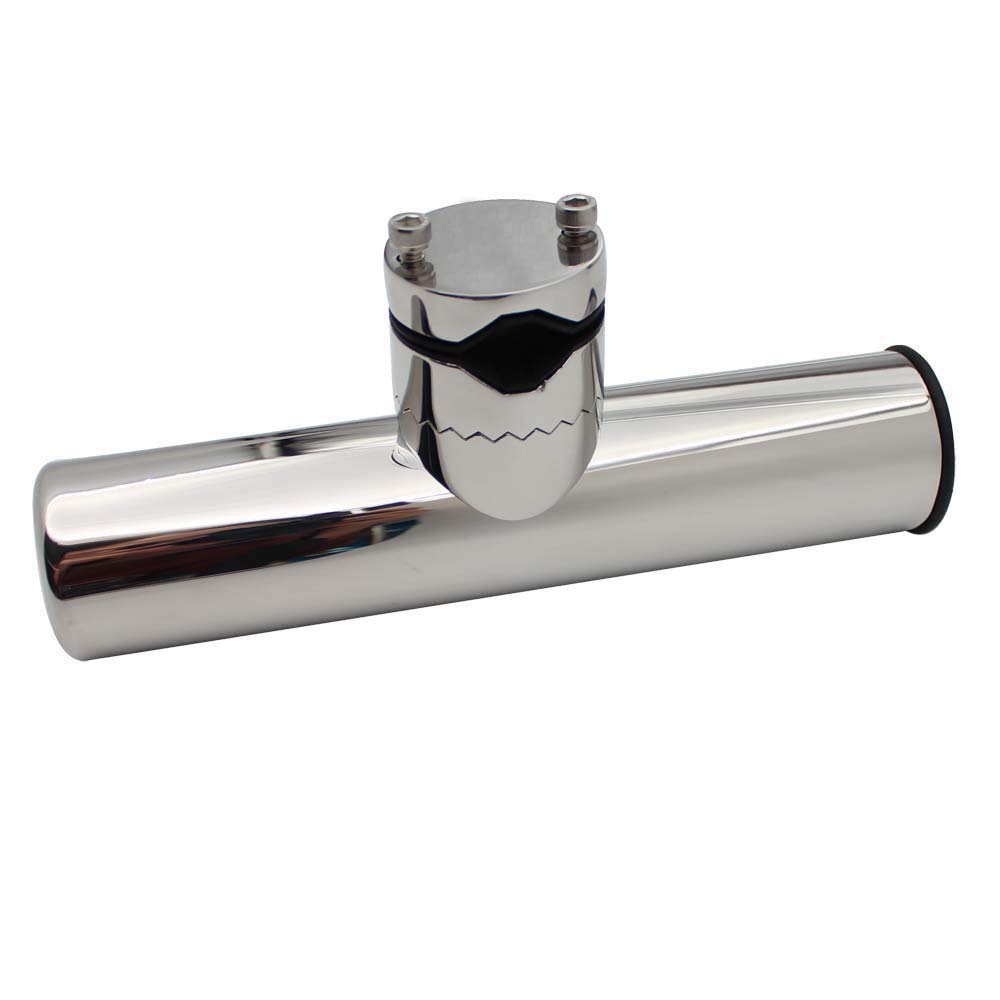 Pofet Silver 316 Stainless Clamp Clip On Fishing Boat Rod Holder For Rails Mount 19Mm To 25Mm