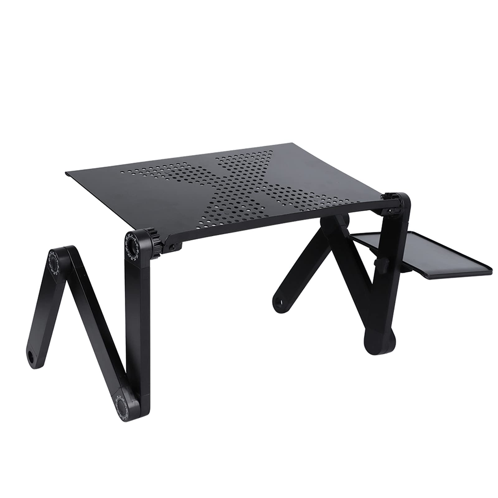 Scrivania per Laptop Regolabile in Alluminio Supporto da Tavolo Ergonomico Portatile Supporto da Tavolo per Notebook con Tappetino per Mouse,