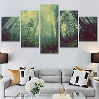 SIGNWIN 5 Panel Canvas Wall Art Rustic Woods for Home Decorations Ready to Hang - 60