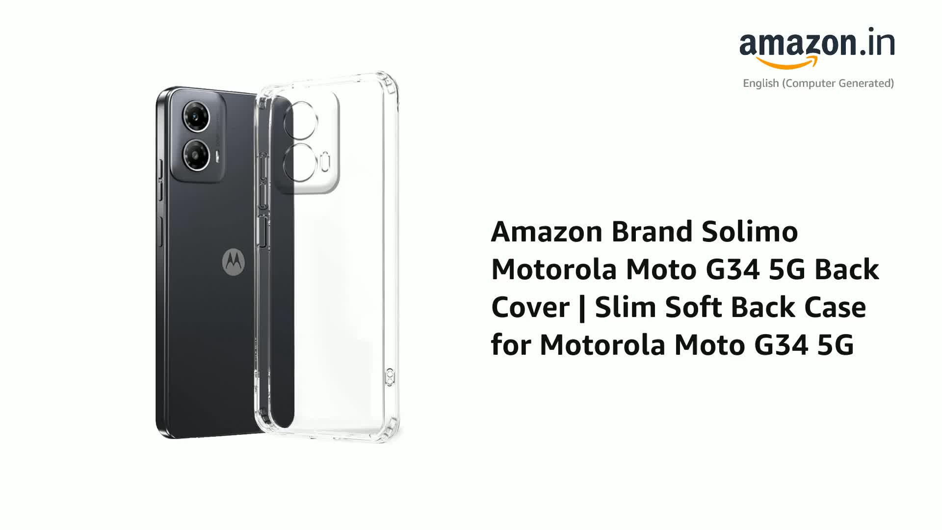 Custodia Per Motorola Moto G34 5G - Cover In TPU Morbida Con Motivo Cane Antiurto E 685738
