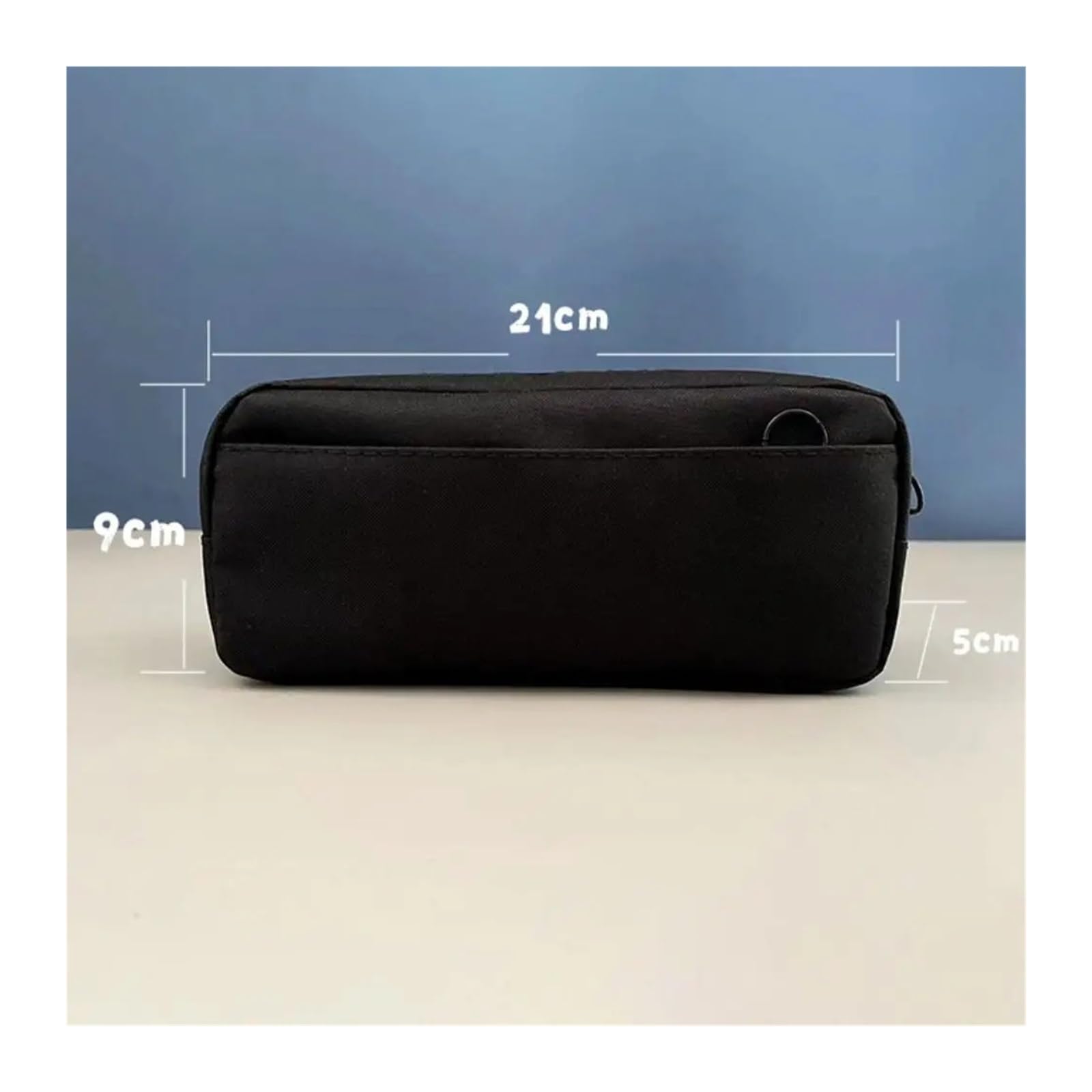 Astuccio a doppio strato for studenti | Organizer Kawaii, Oxford, ad alta capacità, portatile, for il rientro a scuola(Black)