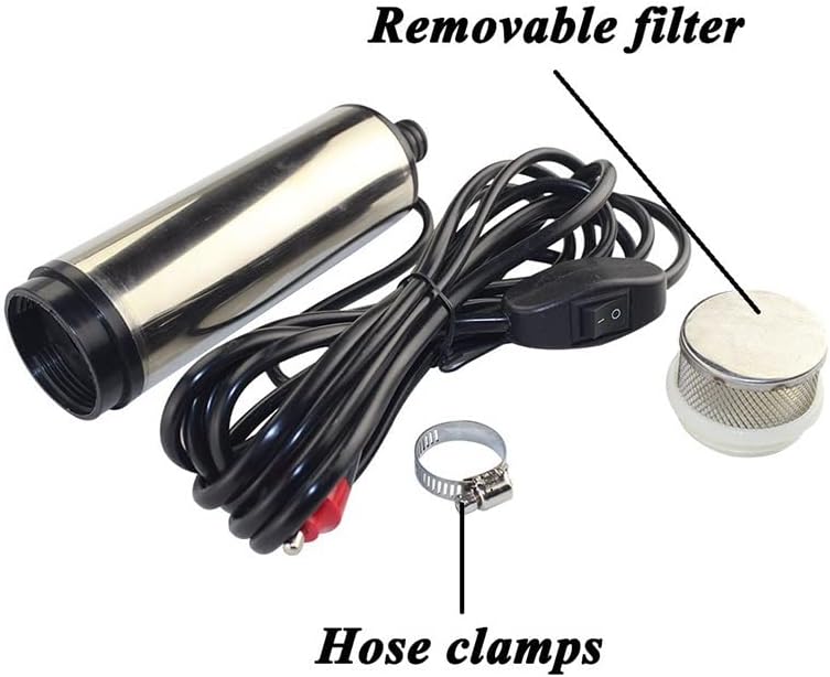 Amazon.co.jp: 電動水中ポンプ 12V 24V 30L /最小燃料移動油吸引ポンプ、51mmステンレス鋼の水中ディーゼル電動水オイルポンプ  排水ポンプ (Size : 12V) : スポーツ＆アウトドア 電動水中ポンプ DC 12V電気燃料移動ポンプ30L/分オイルポンプ潜水液ディーゼルポンプの直径51mm (Size : 24V)
