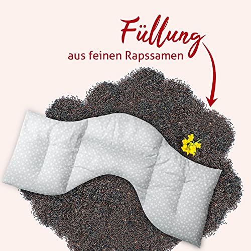Almohada térmica para microondas de algodón gris: saquito de semillas cervical 3