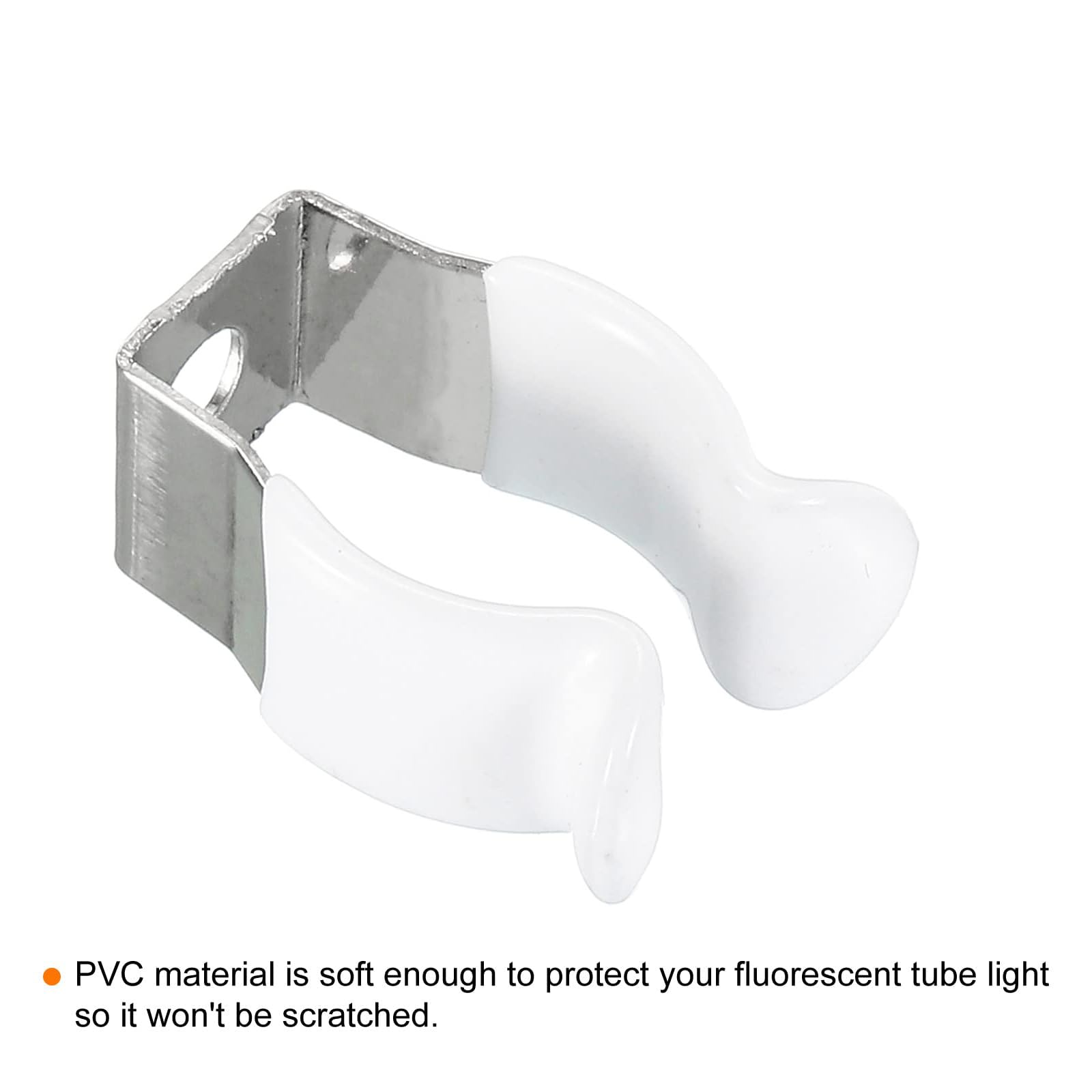 TOP-VIGOR 10Pcs T5 U Clips Holder Bracket for LED Light Bulb Mounting Bracket Support Stainless Steel Fluorescent Tube Holder Screw Pipe Clamps Spring Holder Tool Clips to Prevent Sagging - Image 4