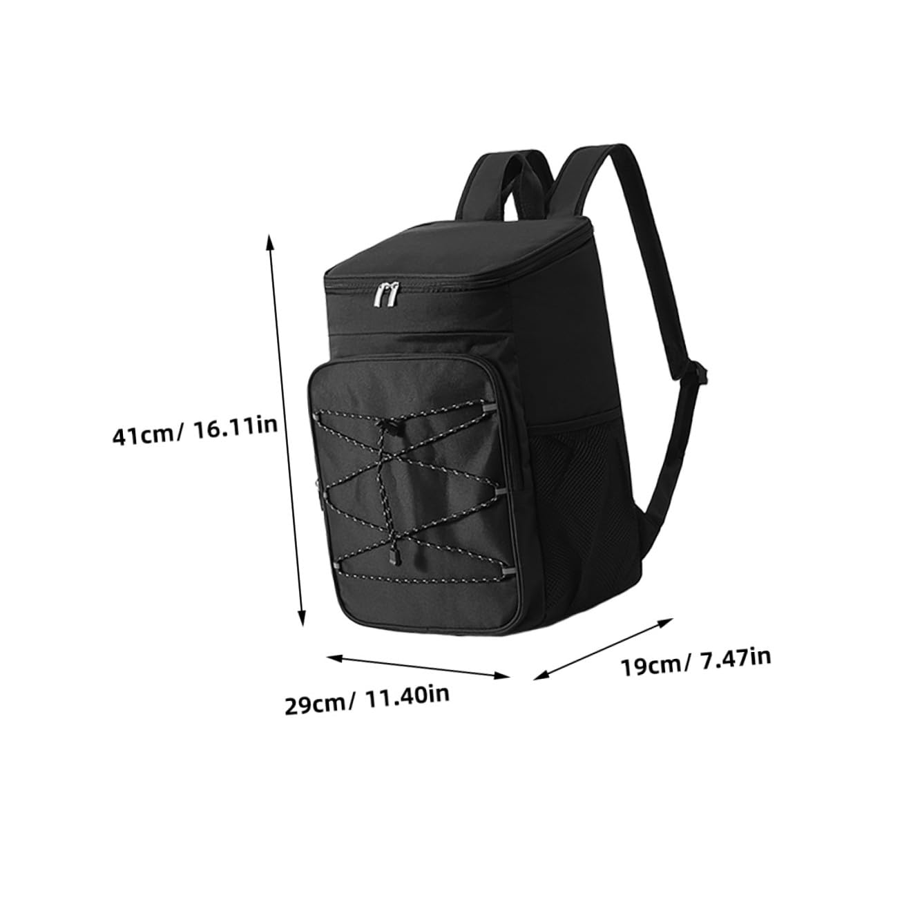 Paquet à Dos Isotherme Noir Grosse Capacité pour Pique-niques et Camping