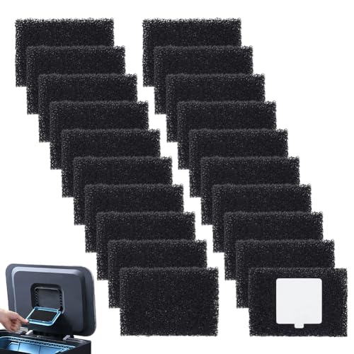 OLYCRAFT 20Pcs Trash Can Odor Absorbing Filters Activated Charcoal Deodorizer Stick-On Filters...