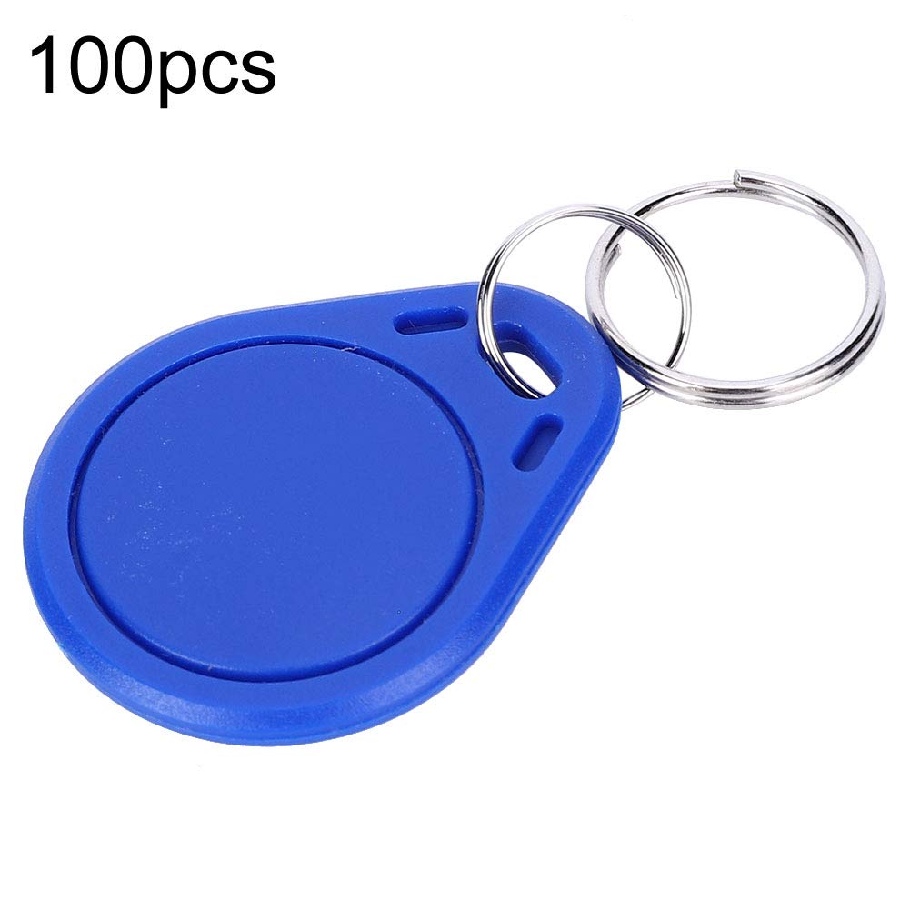 100 Tarjetas RFID Keychain - Llaveros Programables 125 KHz / 13.56 MHz Para Control De Acceso