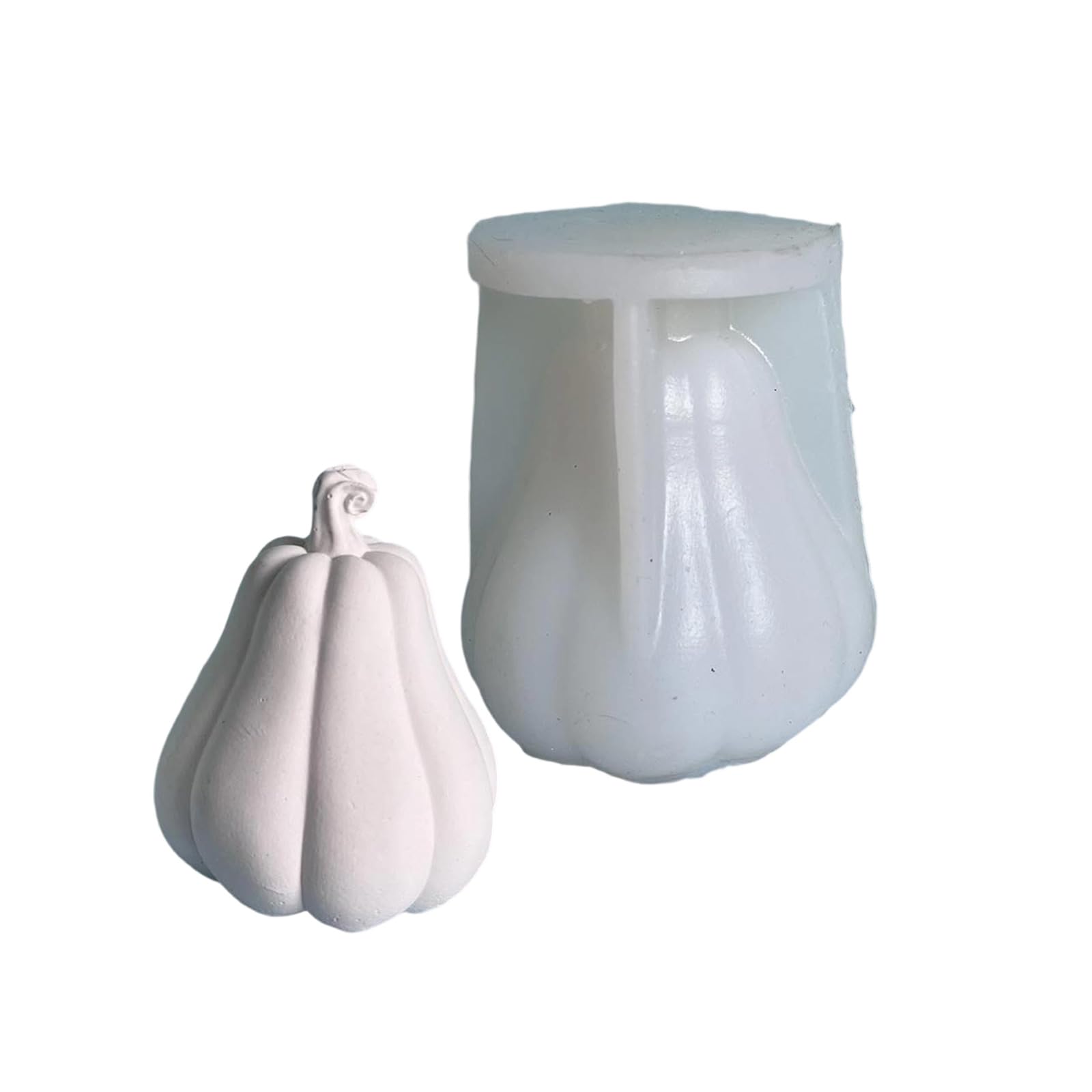 NEWFT Silicone Pumpkin Shaped Candle Mold for Handmade Enthusiasts Aromatherapies Mould Practical Craft Classroom Supplies