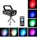 Produktbild Qeedio Disco Lichter 7 Farben LED Bühnenlicht Sound Aktiviert Wasser Wellen Muster Licht mit Fernbedienung für Kinder Festival Birthday Party Bar (Eu-stecker)