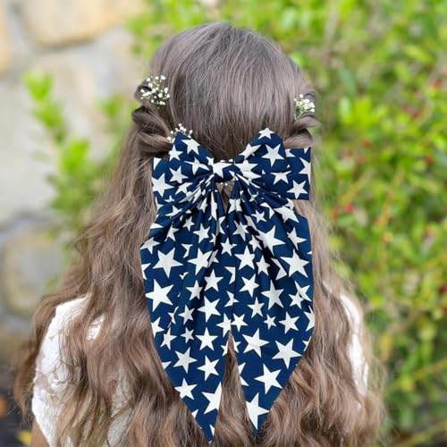 Pinzas para cabello con lazos patriotic 2 piezas miniatura 3
