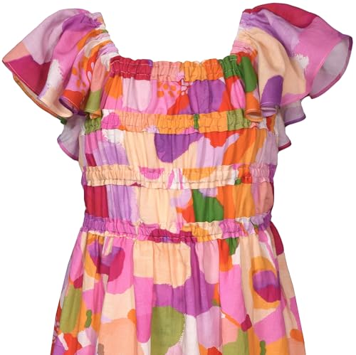 Bonnie Jean Girls Size 7-16 Colorful Ruffle Sleeve Maxi Dress2